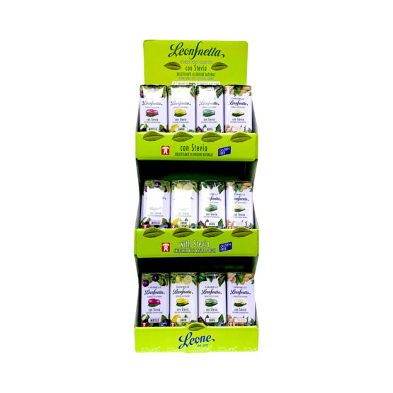 Présentoir de pastilles Stevia avec boîtiers