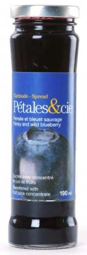 No Sugar Added & Pansy & Wild Blueberry Jam