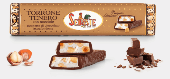 Nougat tendre aux noisettes enrobées de chocolat - Image 2