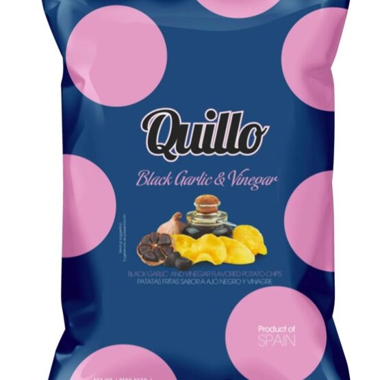 Quillo Chips - Balsamic Aged Black Garlic & Vinegar Gourmet Potato Chips