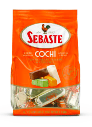 Nougat tendre aux noisettes, amandes, pistaches et papaye enrobé de chocolat, vanille, orange et cèdre