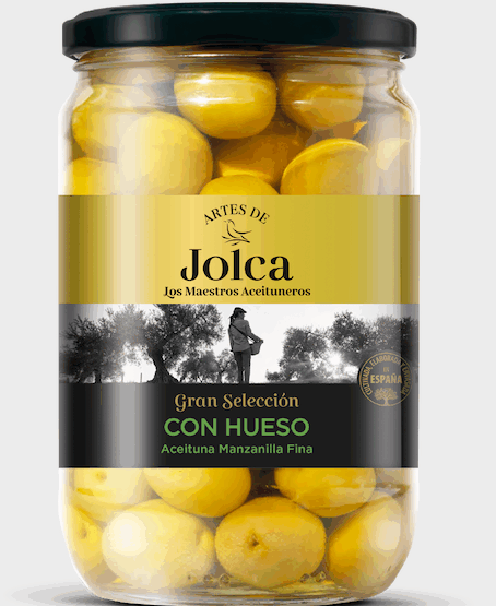 Jolca Green Olive Whole Manzanilla in Glass Jar