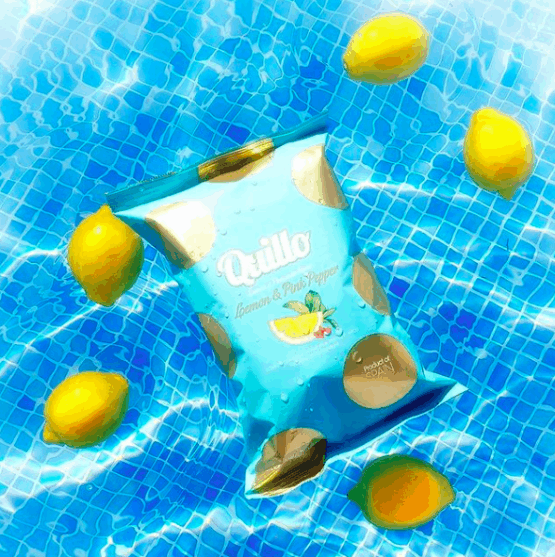 Quillo Chips - Lemon & Pink Pepper Gourmet Potato Chips 45g - Image 2
